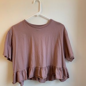 Wild fable ruffled crop top